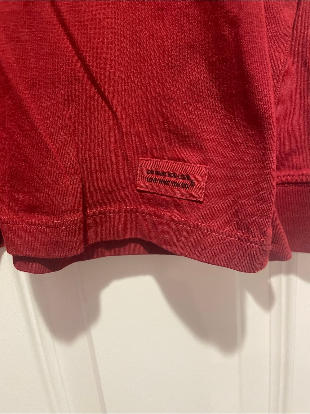 Life Is Good Red Long Sleeve Graphic Tee with Squirrel Christmas Tree - Picture 3 of 7